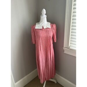 Vintage Jane Schaffhausen‎ Belle France 80s Princess Diana Floral Midi Dress